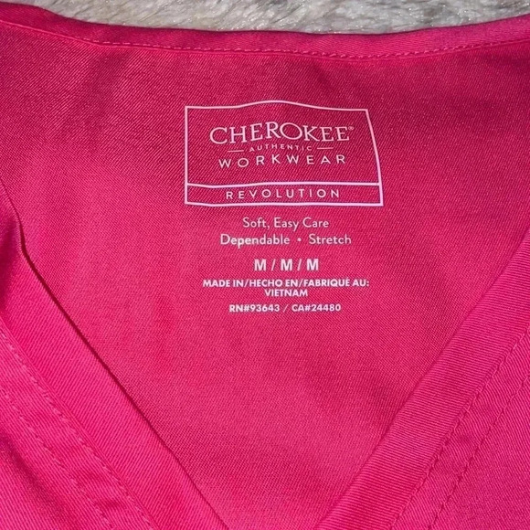NWT Cherokee Workwear Scrub Top - Picture 3 of 5